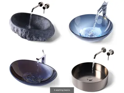 Fountain and Waterfalls collection 3D Model Pack