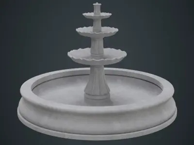 Fountain 2A Low-poly 3D model