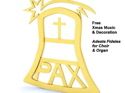 Free Xmas Music and Decoration Adeste Fideles  Free 3D model