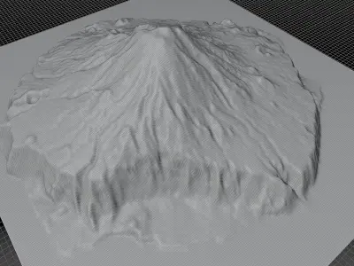 Tristan da Cunha islands 3d Model Terrain Low-poly 3D model