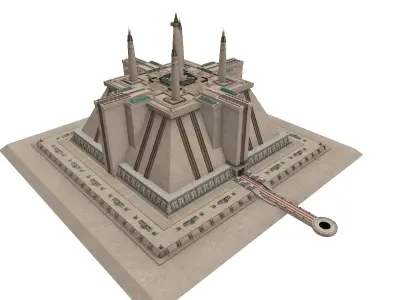  Imperial Palace  - Jedi Temple  - Star Wars Low-poly 3D model
