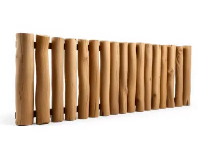Rustic Wood Fence model pack Low-poly 3D model purchase