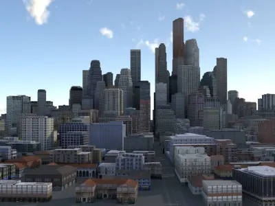 City 70 Low-poly 3D model