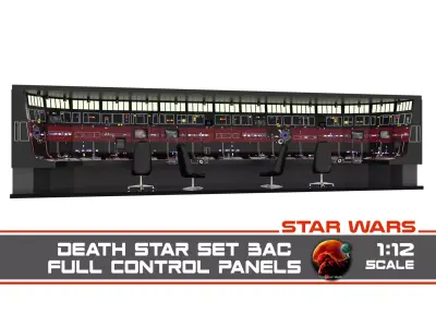 Set 3ac - Full Control Panels Wall 1-12 scale Blackseries 3D Model Pack