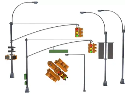 Traffic Lights collection 3D model