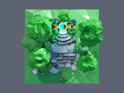 land 60A Low-poly 3D model