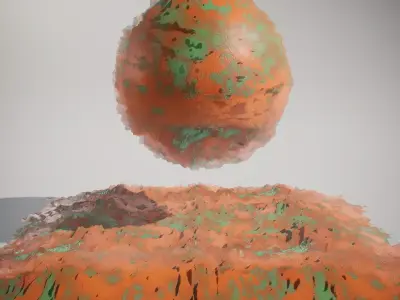 Copper Oxidized Metallic Texture