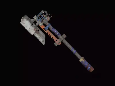 3D AXE Low-poly 3D model