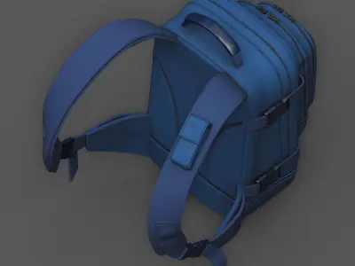 Backpack Camping Generic bag baggage  Low-poly 3D model