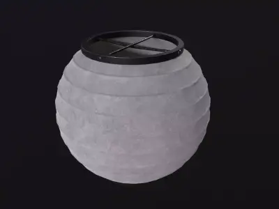 Japanese paper lantern Low-poly 3D model purchase