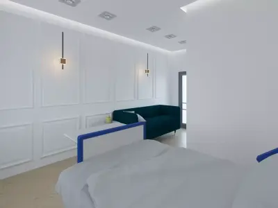Modern Hospital Room Realistic Medical Interior 3D Model Low-poly 3D model