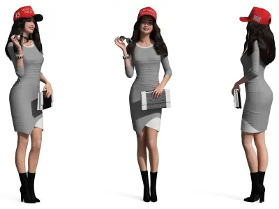  People Wearing Trump Hat Collection 2 