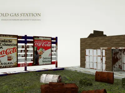 Old Gas Station  3D model