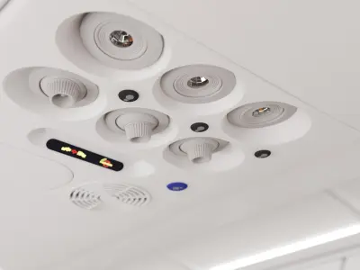  3D Airbus A320 Interior Cabin Economy(1) 