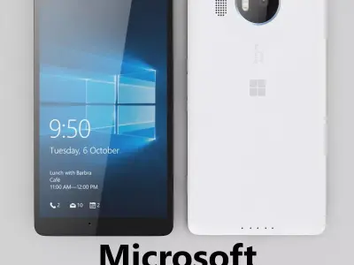 Microsoft Lumia 950 XL White 3D model