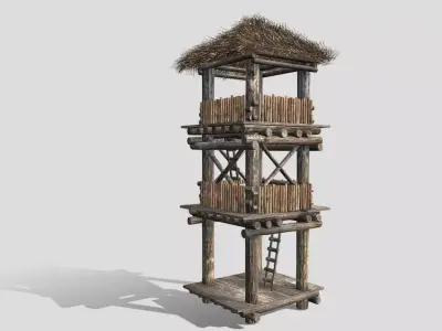 1700s  Tower  Low-poly 3D model