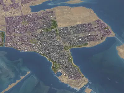 Jubail - Fanateer Beach Low-poly 3D model