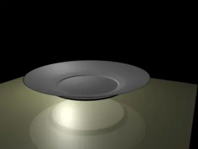 Plate on table with light shining Free low-poly 3D model