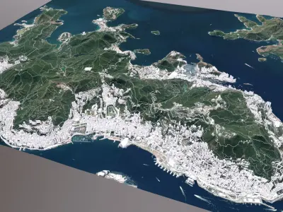 Cityscape Hong Kong China 3D model