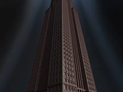 SKYSCRAPER CITY BUILDING 08 Low-poly 3D model