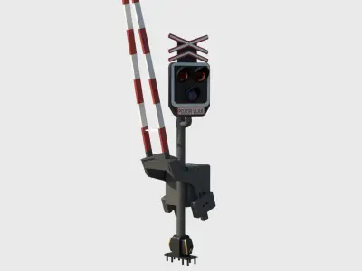 Railway Crossing 3D model