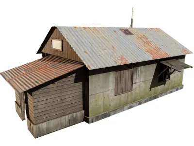 Old House Low-poly 3D model