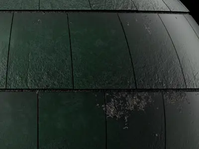 Roof Tile Materials 37- Concrete Roofing By 3 color Pbr 4k Texture