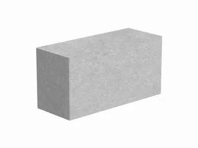 Concrete Block 3D model 2
