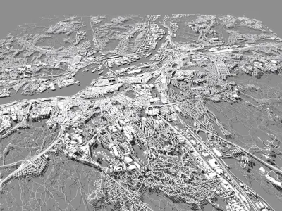 Cityscape Gothenburg Sweden 3D model
