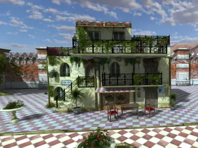 Villa Paola Low-poly 3D model