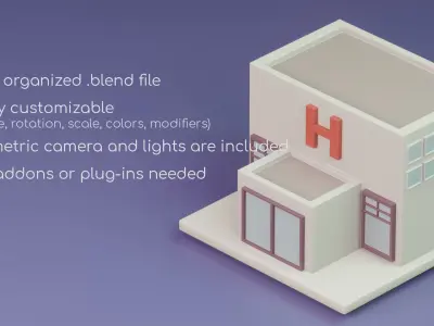 Isometric City Life PACK 3D model