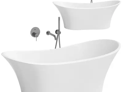 Freestanding Stone Bath Amalfi 3D model