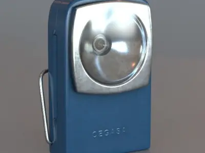 Vintage Flashlight 3D model