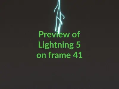 Animated Lightning v5 Low-poly 3D model