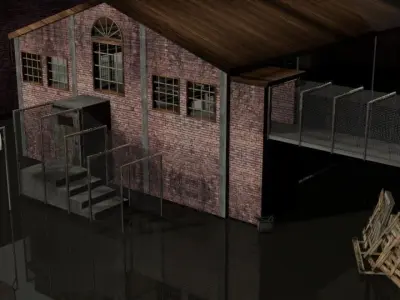 Walking Dead Prison Set 3D model