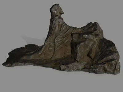 Jesus rock Low-poly 3D model
