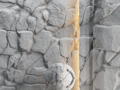 H116 Rock Cliff - PBR - 4K - Seamless - SBSAR Texture