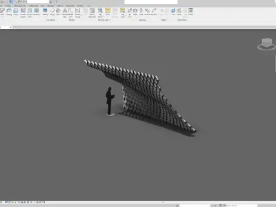 Bus Stop Station Structure Revit 3D model