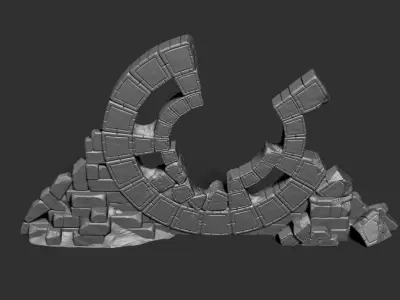 Ancient Stone Structure - Portal Gate 3D print model