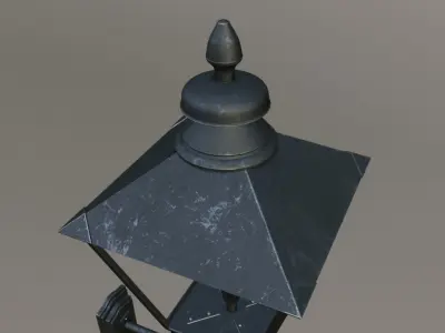 Vintage wall Street Lamp 3D model