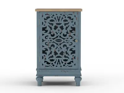 Stylized Wooden Cabinet Low-poly 3D model