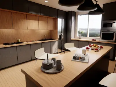 just modern kitchen 3D model