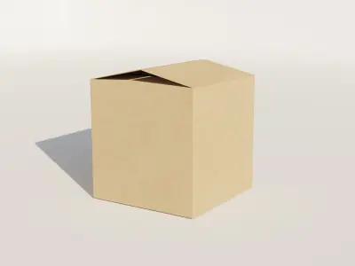 Low-Poly Cardboard Boxes Low-poly 3D model