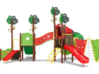 Jungle Playground Low-poly 3D model