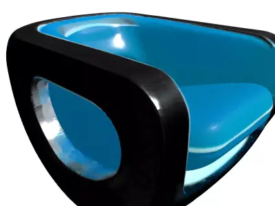 Futuristic Glowing Armchair Low-poly 3D model