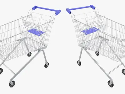 Supermarket - Shopping Cart 3D model