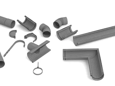 Gutters pipe hanger 3D model