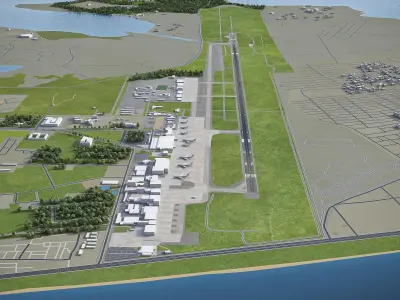 Felix Houphouet Boigny International Airport - ABJ Low-poly 3D model