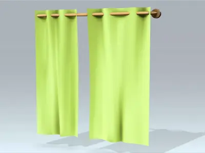 Curtain Low-poly 3D model