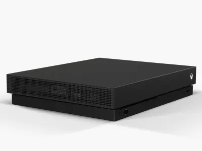 Microsoft Xbox One X Game Console Low-poly 3D model